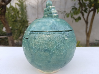 Frasco de cerámica Raku